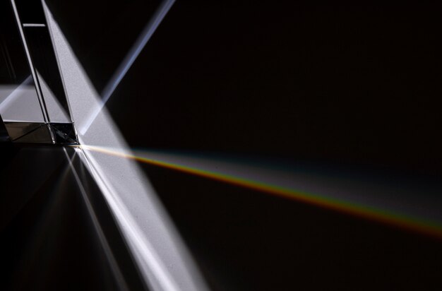 Prism dispersing the light concept