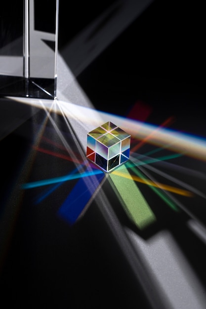 Free Photo prism dispersing the light concept