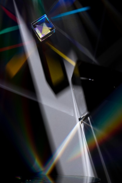 Free Photo prism dispersing the light concept