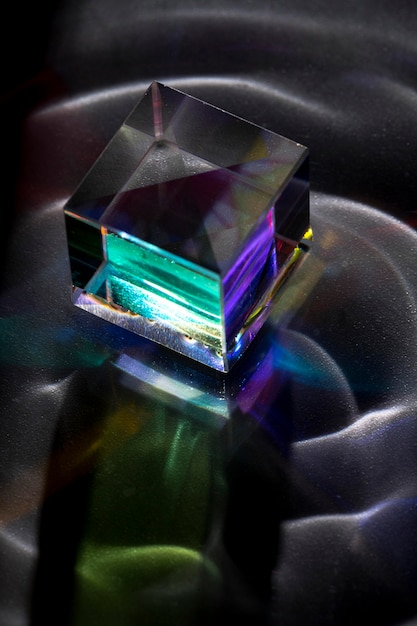 Free photo prism dispersing the light concept