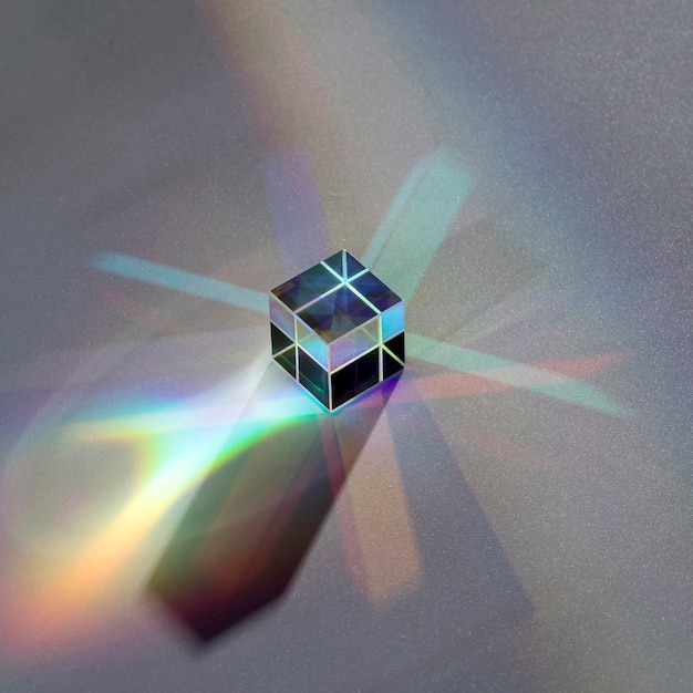 Prism dispersing the light concept