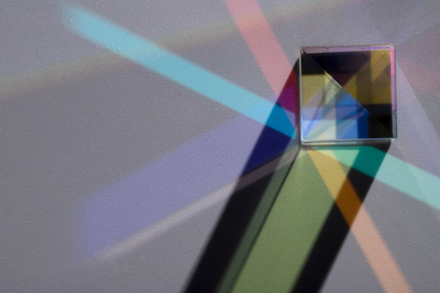 Free photo prism dispersing the light concept