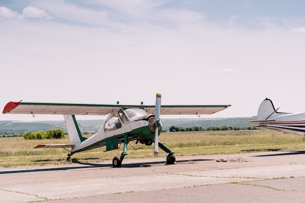 Private airplanes in the field