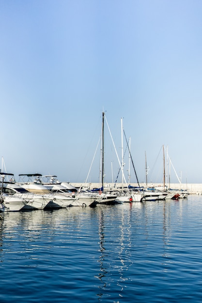 Free photo private yachts in port