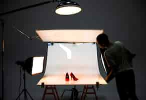 Free photo product photography shoot of shoes