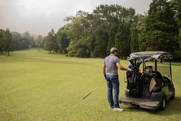 Professional golfer. Bali. Indonesia.