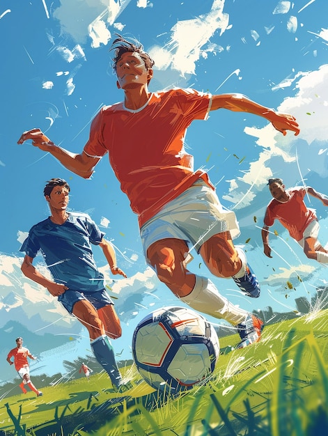 Free Photo professional soccer player cartoon