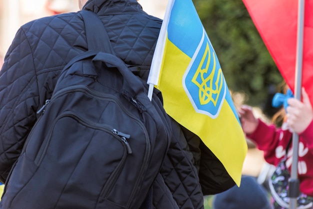 Protests against the Russian invasion of Ukraine in Chisinau Moldova