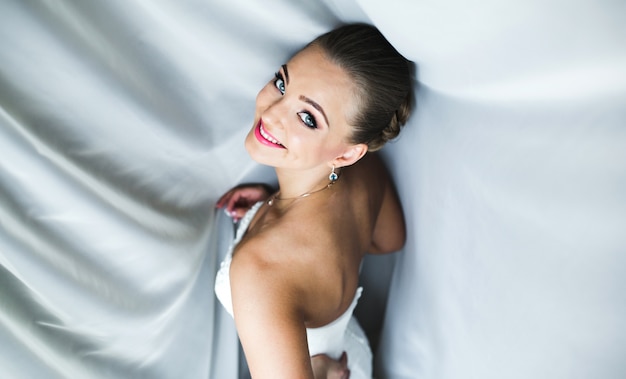 Proud bride with a beautiful smile