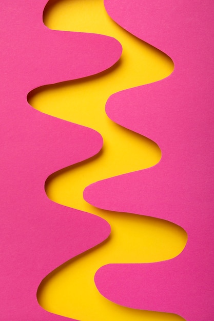 Free photo psychedelic paper shapes in different color tones