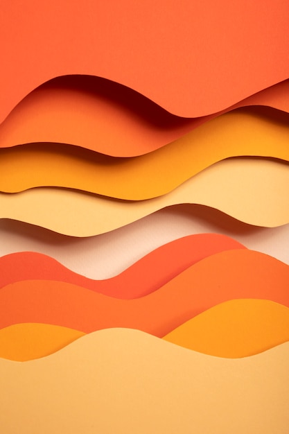 Free photo psychedelic paper shapes in different color tones