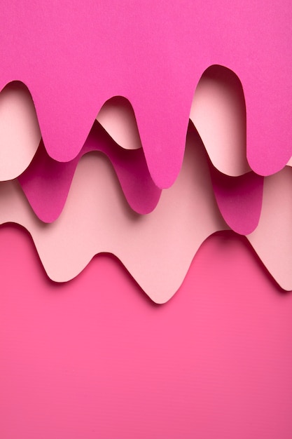 Free photo psychedelic paper shapes in different color tones