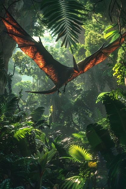 Pterodactylus in natural environment