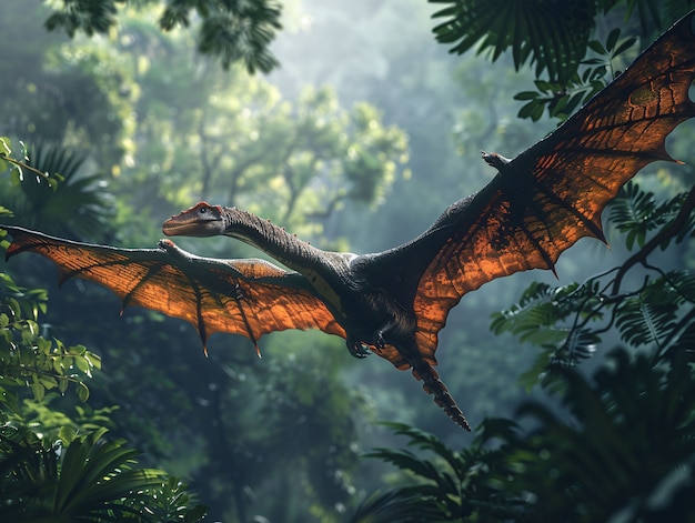 Pterodactylus in natural environment