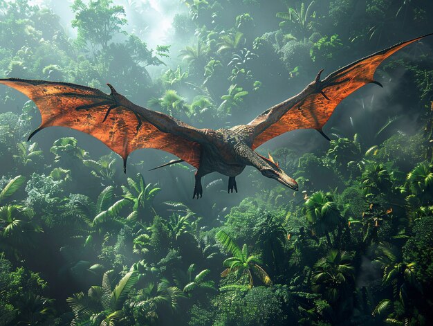 Pterodactylus in natural environment