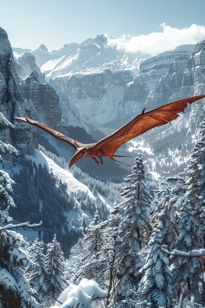 Pterodactylus in natural environment