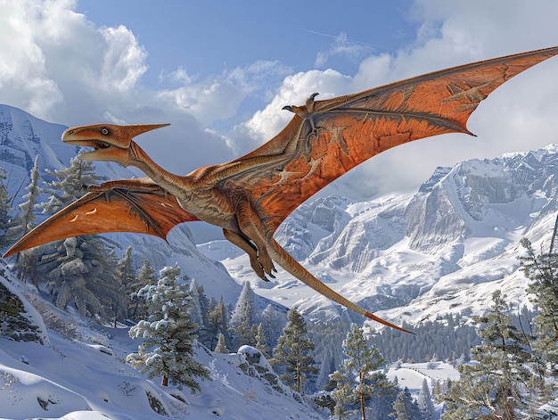 Pterodactylus in natural environment