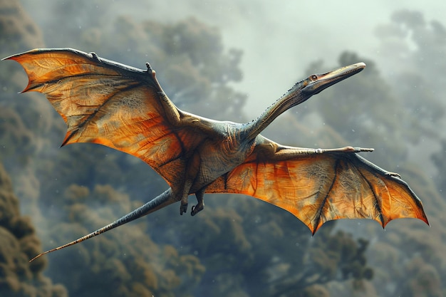 Pterodactylus in natural environment