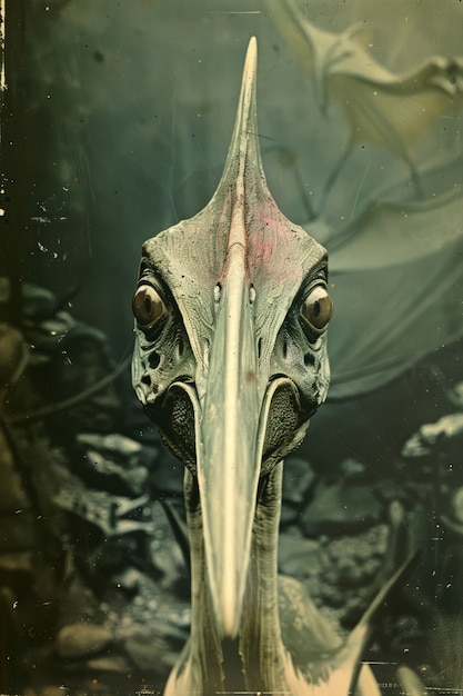 Free photo pterodactylus in natural environment