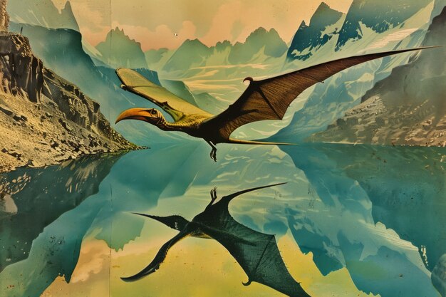 Pterodactylus in natural environment