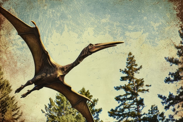 Free photo pterodactylus in natural environment