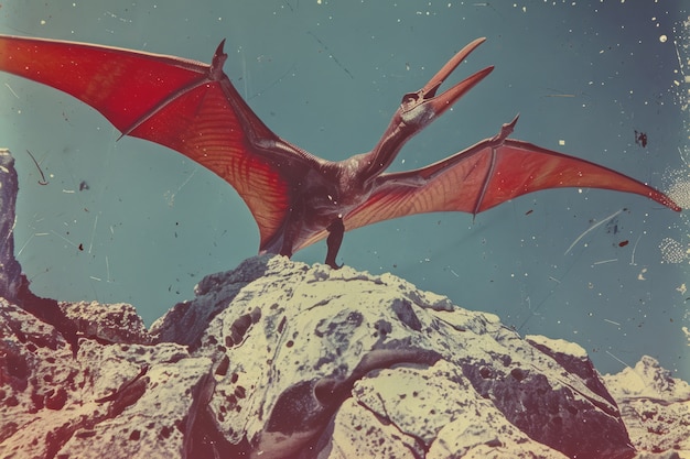 Free Photo pterodactylus in natural environment