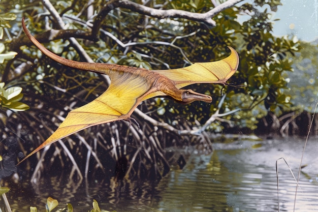 Free photo pterodactylus in nature