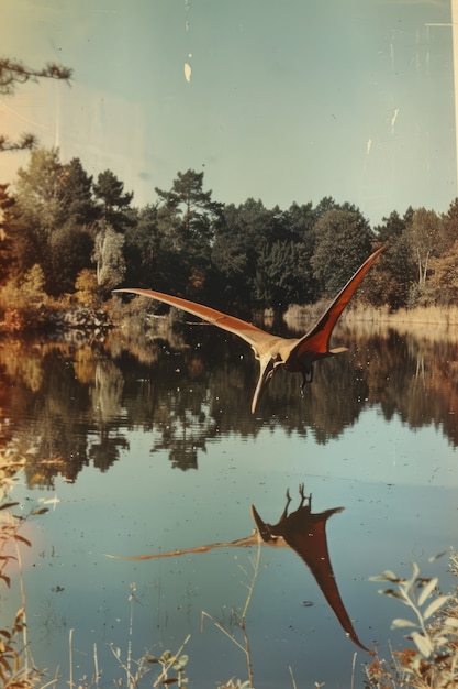 Free photo pterodactylus in nature