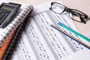 Free photo public examination preparation concept