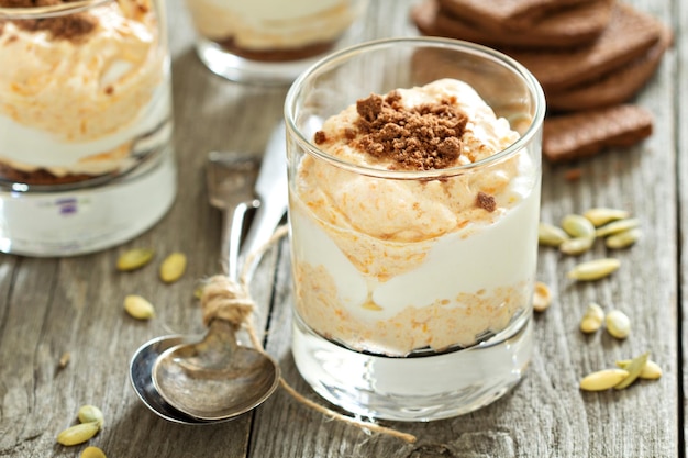 Pumpkin Cheesecake in a glass