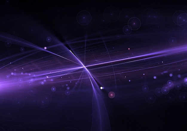 Purple abstract background with glowing particles