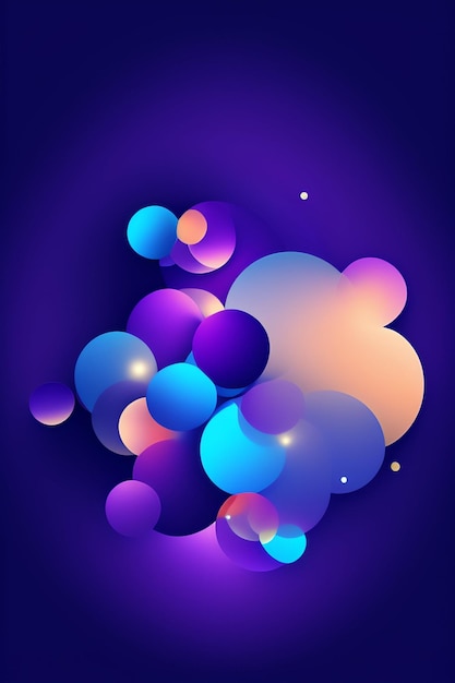 Free Photo a purple and blue background with a colorful background and the text bubble.