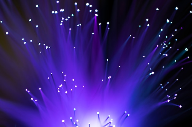 Purple fiber optics lights abstract background