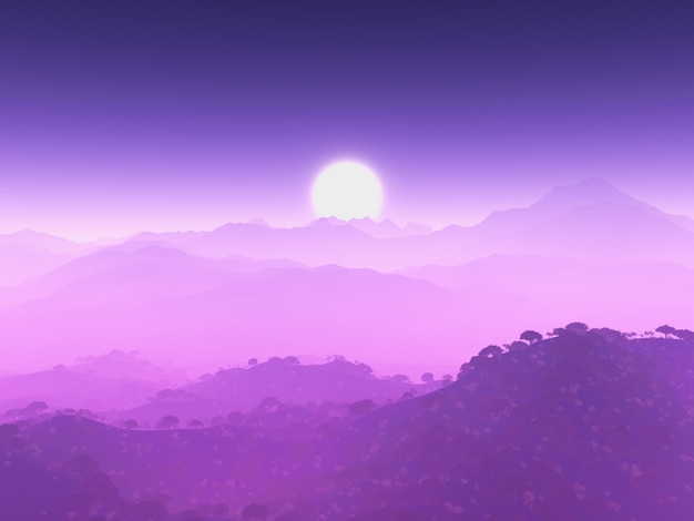 Free Photo  purple mountain landscape