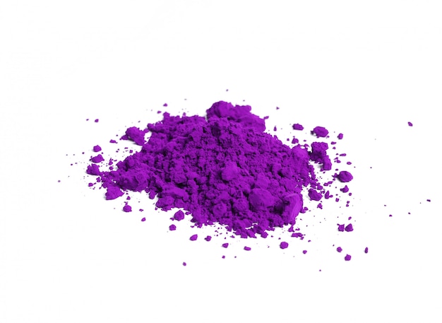 Purple powder isolated, Holi festival concept