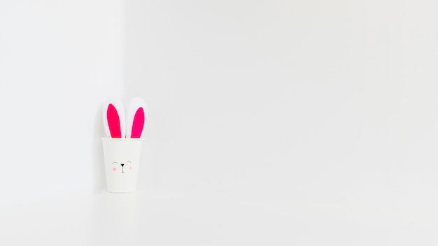 Rabbit decorated paper cup