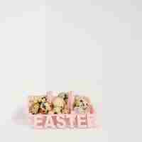 Free photo rack with quail easter eggs