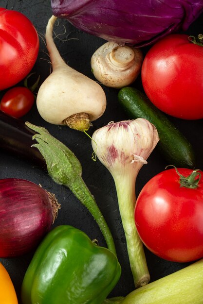 Radish fresh ripe colored salad vegetables on grey background