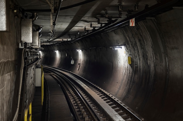 Free photo rails of subway