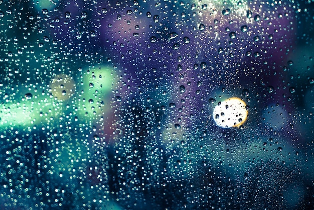 Free photo rain drops on the window