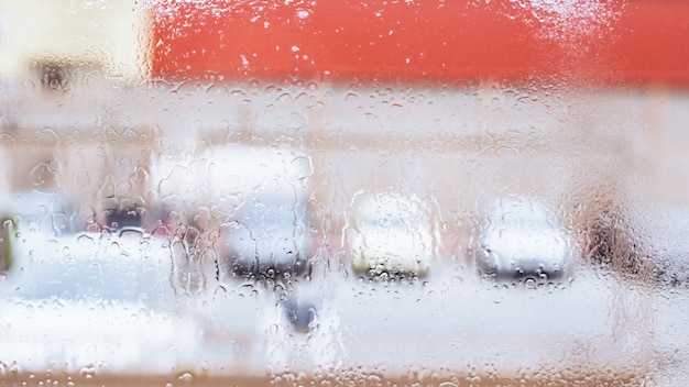 Free Photo rain drops on window