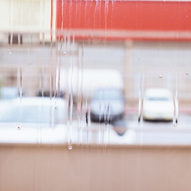 Rain drops on window