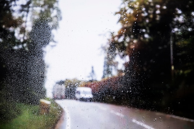 Free photo rain effect on road background