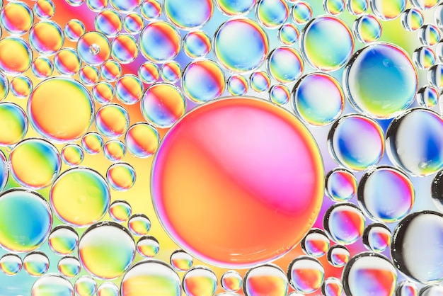 Rainbow abstract bubbles texture