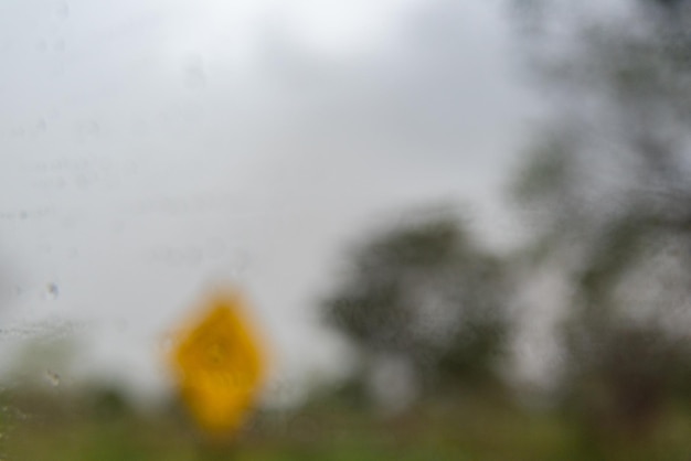 Free photo rainy day - behind car window