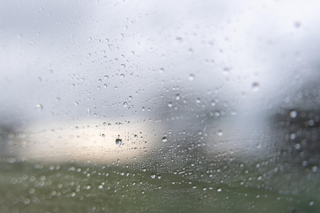 Free photo rainy day - behind car window