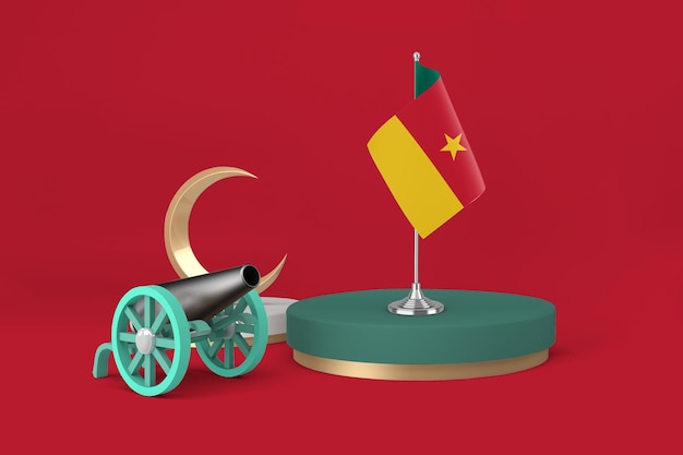 Free Photo ramadan cameroon cannon and crescent