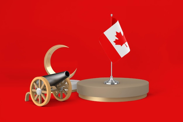 Free photo ramadan canada cannon and crescent