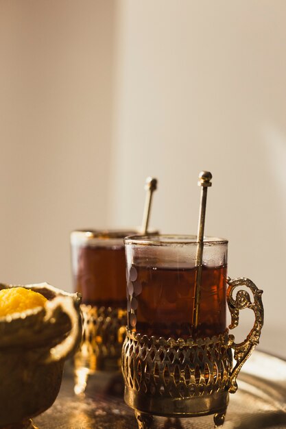 Ramadan concept with tea