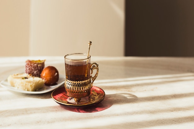 Ramadan concept with tea